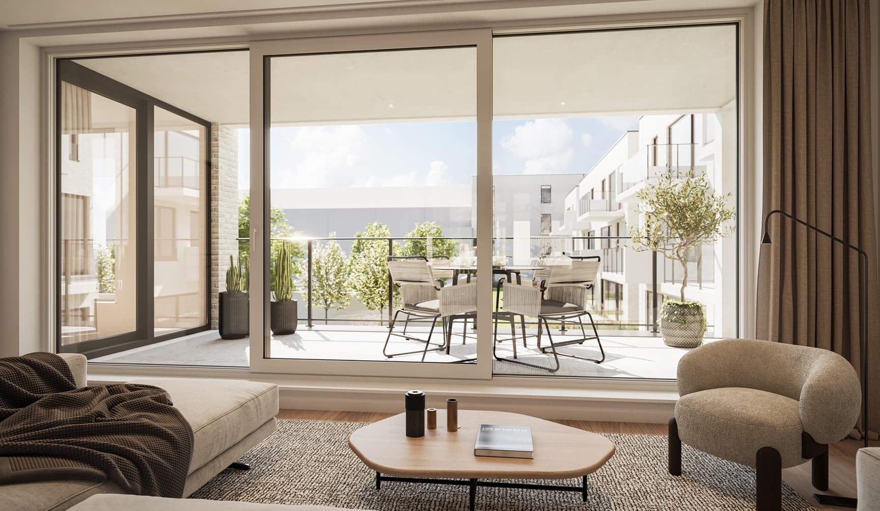 Interieur van De Parels met zicht op het terras