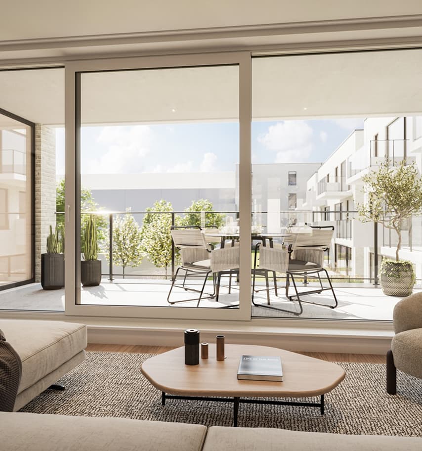 Interieur met zicht op het terras